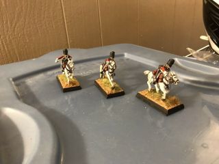 28mm Napoleonic British Royal Scots 3 Mounted Soldiers Some Damage Great Colors 5
