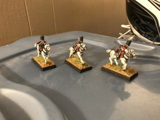 28mm Napoleonic British Royal Scots 3 Mounted Soldiers Some Damage Great Colors 6
