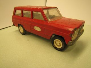 Vintage Tonka Toy Pressed Steel Jeep Truck Wagon Wagoner Red