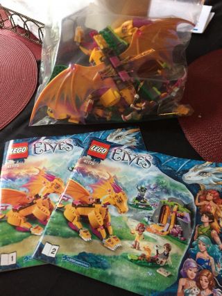 Lego Elves 41175 Fire Dragon’s Lava Cave,  But Complete (no Box)