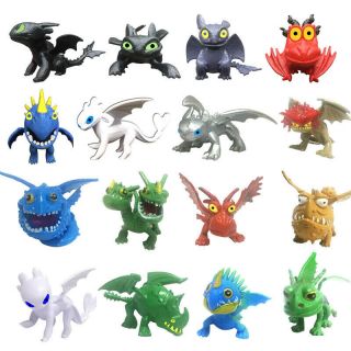 12pcs How To Train Your Dragon 3 Light Night Fury Toothless Action Figures Toys