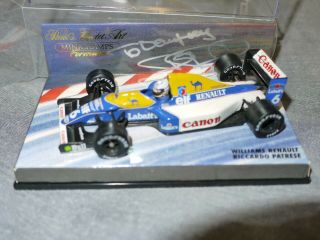 Minichamps 1:43 F1 1992 Riccardo Patrese Williams Renault Fw15 Signed