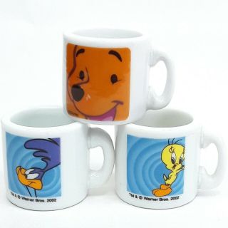 Miniature Mini Cup Mugs Porcelain Toy Winnie The Pooh Bear Road Runner Tweety