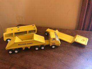 Vintage Tonka Yellow Pickup Bottom Dump Truck 55160,  Hauler & Flatbed