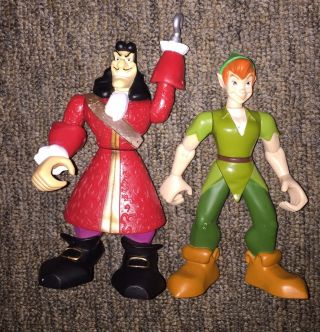 Disney Store Adventures Peter Pan & Captain Hook Action Figure 6”