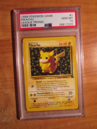 Psa - 10 Pokemon " Ivy " Pikachu Card Black Star Promo Set 1 Wotc 1999 League Gem Mt