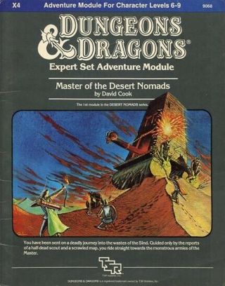 X4 Master Of The Desert Nomads Vgc Ad&d D&d Dungeons & Dragons Tsr Adventure