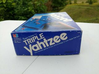 Vintage 1982 Triple Yahtzee Dice Game Family Game Night Dice Instructions Box 6