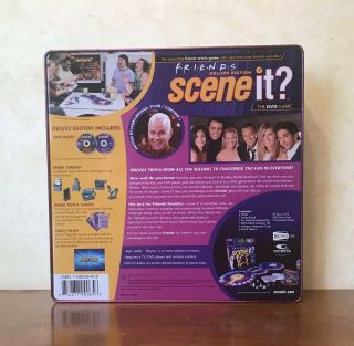 FRIENDS Scene It? Deluxe Edition DVD Game Collector ' s Tin Complete & 2005 2