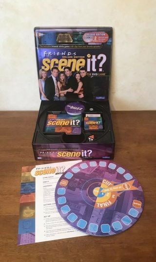 FRIENDS Scene It? Deluxe Edition DVD Game Collector ' s Tin Complete & 2005 5