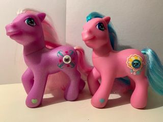 My Little Pony Mlp G3 Juniper Jade Purple Exclusive & Sapphire Shore Pink Jewel