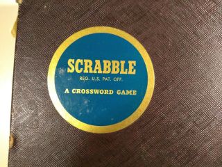 1953 Selchow & Righter VINTAGE SCRABBLE WORD GAME SELRIGHT COMPLETE 3