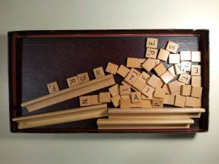 1953 Selchow & Righter VINTAGE SCRABBLE WORD GAME SELRIGHT COMPLETE 5