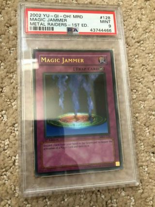 Psa 9 Yugioh Magic Jammer Mrd - 128 Metal Raiders 1st Edition Ultra Card