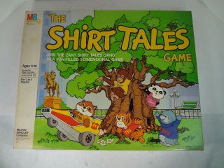 Vintage 1983 The Shirt Tales Game 3d Board Game From Milton Bradley Rare