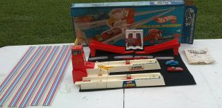 Vintage Hot Wheels Double Duel Speedway Red Line Tires 1975