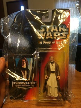 1995 Star Wars Power Of The Force Ben Kenobi (orange Card)