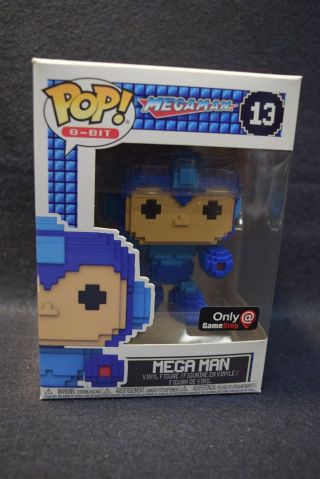 Funko Pop 8 - Bit Mega Man 13 Blue - Gamestop Exclusive