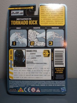 GI Joe Pursuit of Cobra Snake Eyes Action Figure w/ Tornado Kick MOC 2