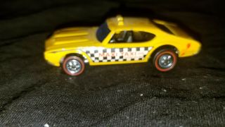 Vintage 1969 Hot Wheels Redline Olds 442 Maxi Taxi Yellow Rare Vhtf Gd - Vg