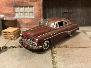 1949 Buick Riviera Rusty Weathered Barn Find Custom 1/64 Diecast Car Farm Rust