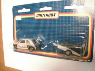 Matchbox Superfast Two Pack Tp106 Renault 5tl & Motorcycle Trailer - Carded