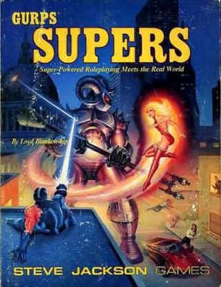 Gurps Supers 6017 Autographed Exc Steve Jackson Games Heroes V&v Marvel