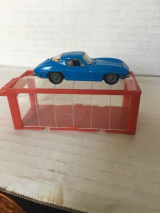 Rare Mini Dinky Toys No.  12 Chevrolet Blue Corvette Stingray Coupe In Garage Box