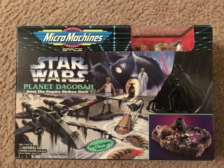Nib Star Wars Micro Machines Planet Dagobah Playset Toy 1996 Yoda Luke Vader R2