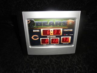 Chicago Bears Nfl Scoreboard Desk & Alarm Clock 2 -