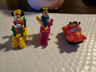 Vintage Disney Mickey Mouse 3 Wind Ups Burger King Toys All