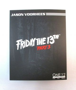 One:12 Collective Jason Voorhees Figure Friday The 13th Part 3 Mezco One - 12