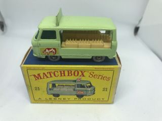 Matchbox Lesney Regular Wheels 21c Commer Milk Delivery Truck,  Nm In D Type Box