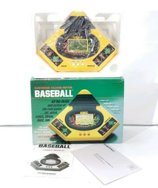 Vtech 1988 Electronic Talking Play By Play Baseball Handheld Game 1 - 2 Player