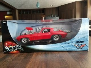 100 Hot Wheels Corvette Pro Street Dragster Car Boxed 1/18th Scale