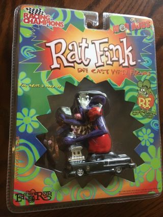 Racing Champions Mod Rods Rat Fink Die Cast With Figure Ed Big Daddy Roth