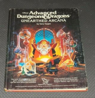 Unearthed Arcana 1st Edition (1985) Ad&d Dungeons And Dragons Tsr 2017