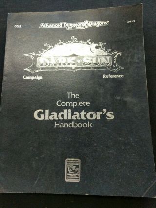 1993 Tsr Ad&d 2nd Ed Cgr2 Dark Sun Gladiators Handbook 2419