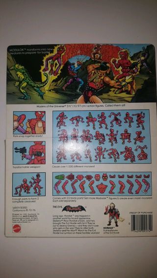 Masters of the Universe MOTU 1985 Evil Horde Modulok Unpunched 2