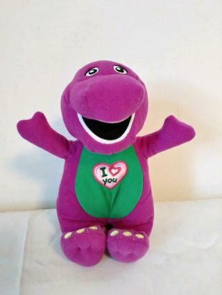 Singing Barney The Dinosaur Plush 8 " Sings I Love You You Love Me