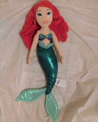 Disney Store - Little Mermaid Ariel Doll Plush Size 24 Inch