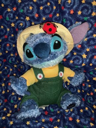 Disney Store Lilo And Stitch Garden Party Stitch 8 " Beanbag Plush Stuffed Toy