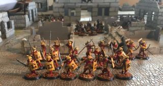 Painted/based Easterling Warriors (19) Games Workshop Lord Of The Rings Lotr