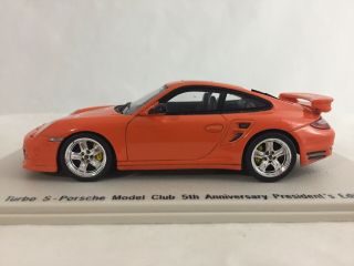 1/43 Spark Porsche 911 Turbo S,  Model Club Asia 5th Anniversary,  Orange 99/200 3