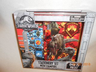Jurassic World Fallen Kingdom Boxed Stationary Set Stampers Back To School