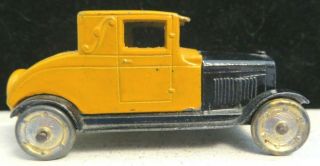 Vintage Tootsietoy Gm Series Car 6202 Orange & Black Chevrolet Coupe Shape