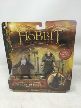 The Hobbit 3.  75 Inch Figure Two Pack - Dwalin The Dwarf & Balin The Dwarf -