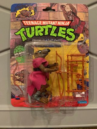 Vintage 1988 Tmnt Teenage Mutant Ninja Turtles Splinter Hard Head 10back