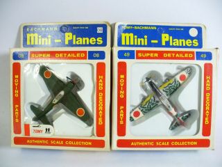 Tomy Bachmann Mini Planes Hien 2 Fighter Mitsubishi Zero Sen 08 49 2planes Set