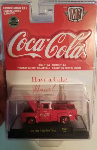 M2 Machines Coke Coca Cola 1956 Ford F - 100 Chase 1 Of 750 Chevrolet 1:64